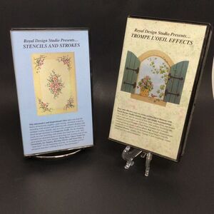 Royal Design Studio Art Instruction Stenciling Trompe L'oeil 2 Set VHS